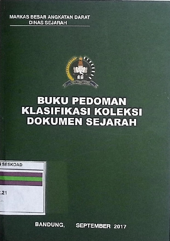 BUKU PEDOMAN KLASIFIKASI KOLEKSI DOKUMEN SEJARAH